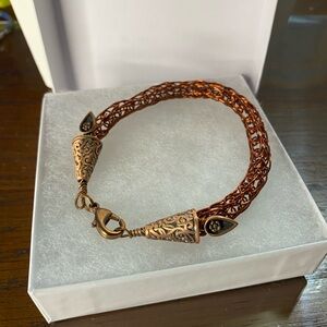Viking knit weave Copper Woven Bracelet